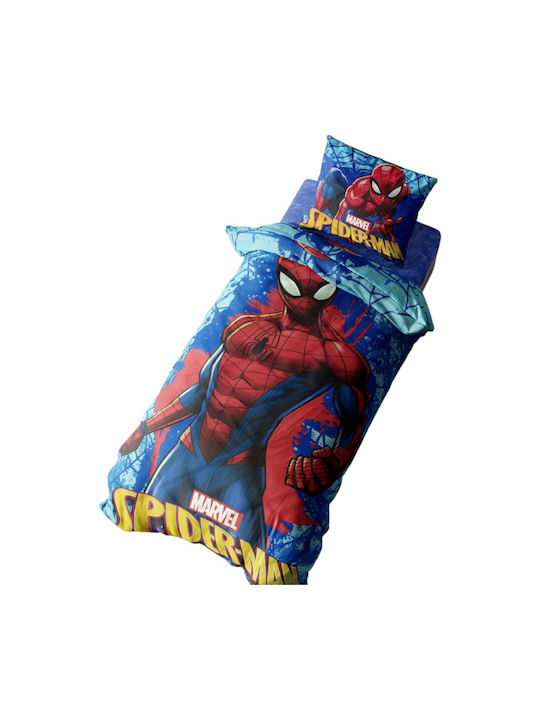 Marvel Sheet Set Single Cotton Spider-Man 713 Electric Blue 160x240cm 3pcs
