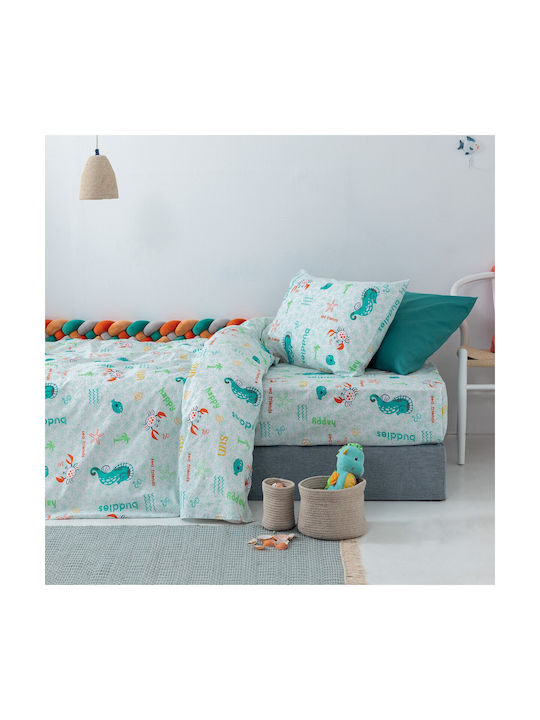 Palamaiki Sheet Set Single Cotton My Kingdom Green 170x260cm 3pcs