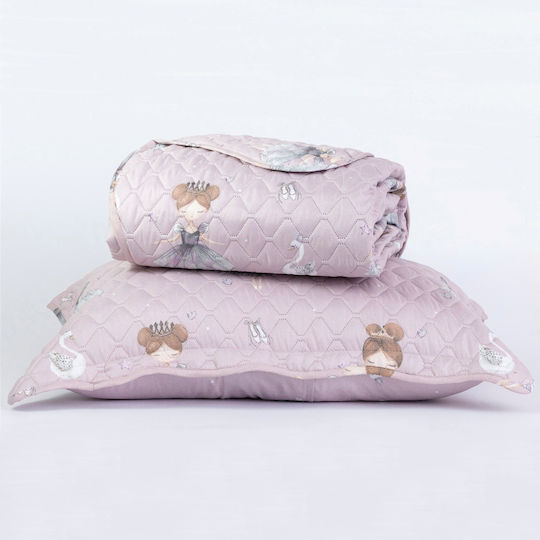 Borea Комплект чаршафи Единично Памучни Odette Lila 160x250см 3бр