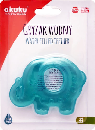 Akuku Elephant Teething Ring with Water from Silicone for 0 m+