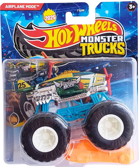 Hot Wheels Monster Trucks Car HWMT Back To Basics Airplane Mode Die-Cast Vehicle 1:64 Monster Truck For 4+ Years