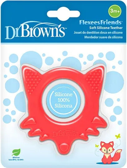 Dr. Brown's Fox Teething Ring made of Silicone for 3 m+