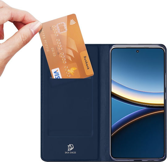 Dux Ducis Skin Pro Series Book Synthetic Leather / Silicone Blue (Poco F7 Pro)