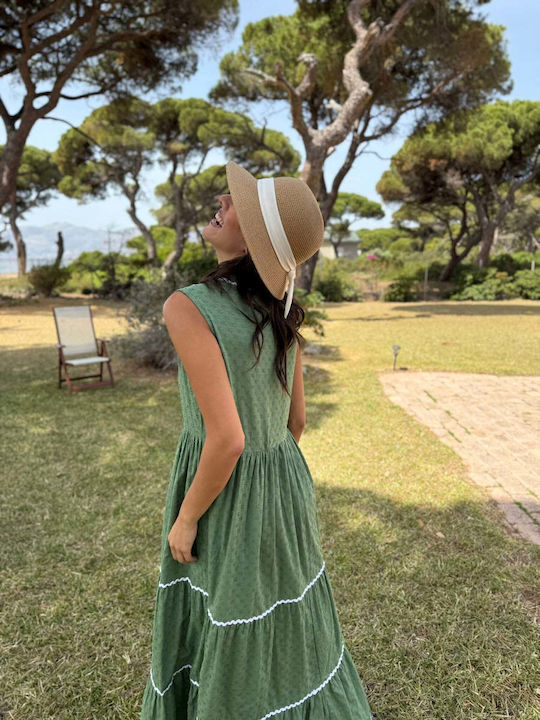 Sommer Maxi Kleid Khaki
