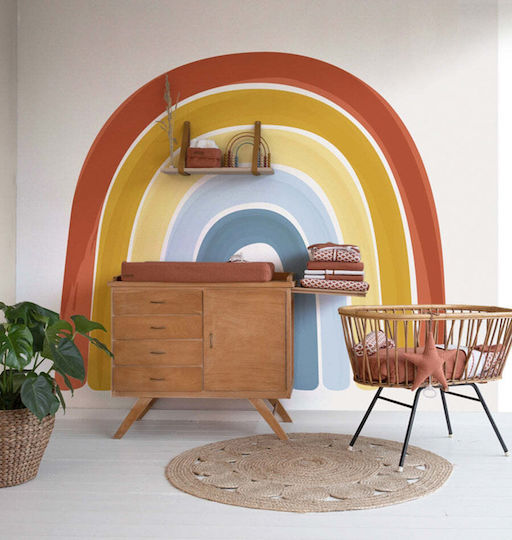 Little Dutch Kinder Tapete Stoff Rainbow Pure & Nature B300xH280cm