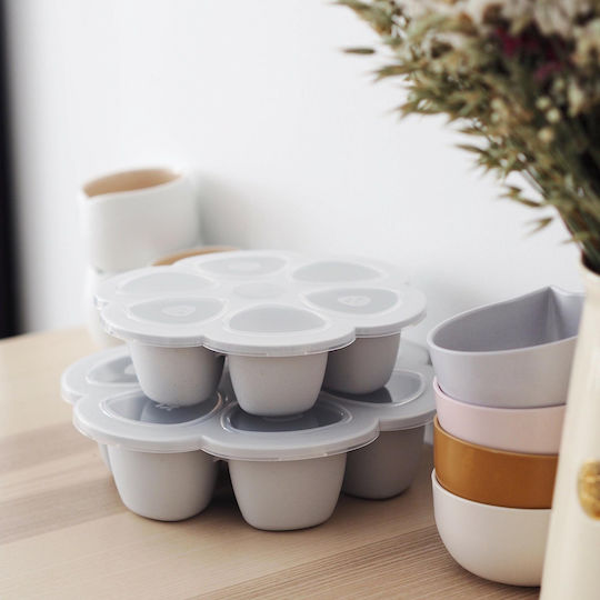 Beaba Gray Multiportii Silicone Container For 0+ Months