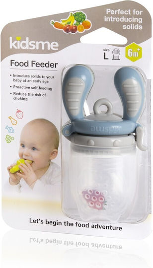 Kidsme Metal Baby Feeder for 6+ months Light Blue