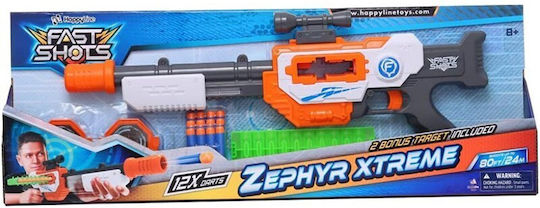 Just Toys Fast Shots Blaster Wraps Zephyr Xtreme Όπλα με Αφρώδη Βελάκια