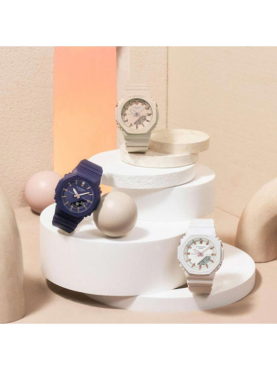 Casio G-shock Women's Watch Chronograph with White Rubber Strap