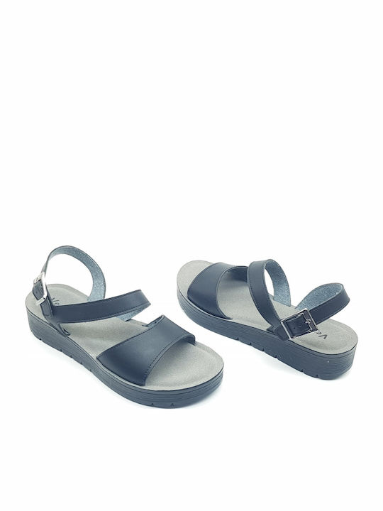 Women's Flat Sandals Anatomic in Black Color