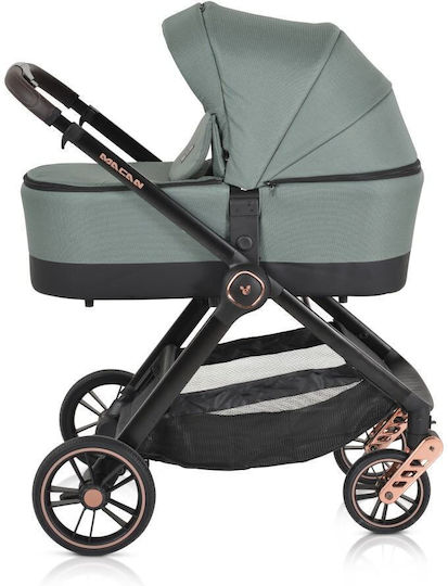Cangaroo Macan Adjustable 3 in 1 Baby Stroller Suitable for Newborn Green 11kg