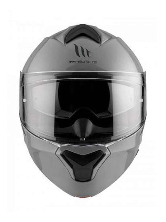 MT Genesis A12 Gloss Grey Κράνος Μηχανής Flip-Up DOT / ECE 22.06 1650gr με Sunvisor