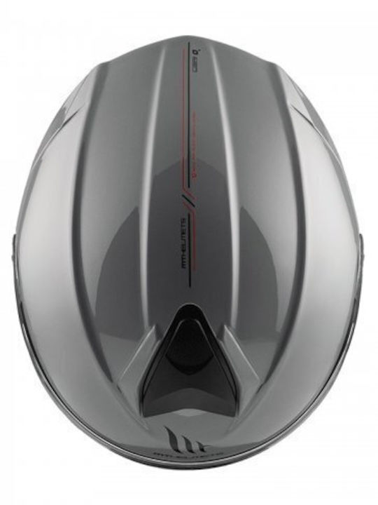 MT Genesis A12 Gloss Grey Κράνος Μηχανής Flip-Up DOT / ECE 22.06 1650gr με Sunvisor