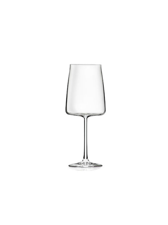 RCR Set of Glasses for White and Red Wine made of Glass in Red Color Stemmed 540ml 6pcs