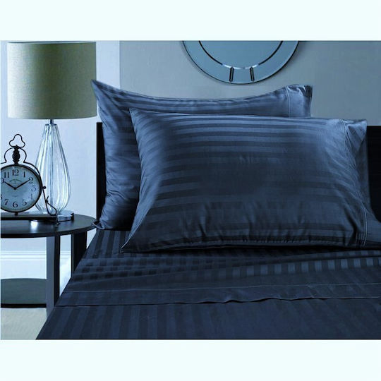 The Home Deco Factory Σετ cu plic de acoperire Albastru marin 40x40cm 001899-40