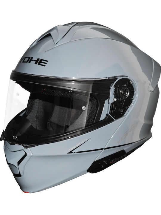 Yohe 935 SV Glossy Grey Κράνος Μηχανής Flip-Up ECE 22.06 1600gr με Sunvisor