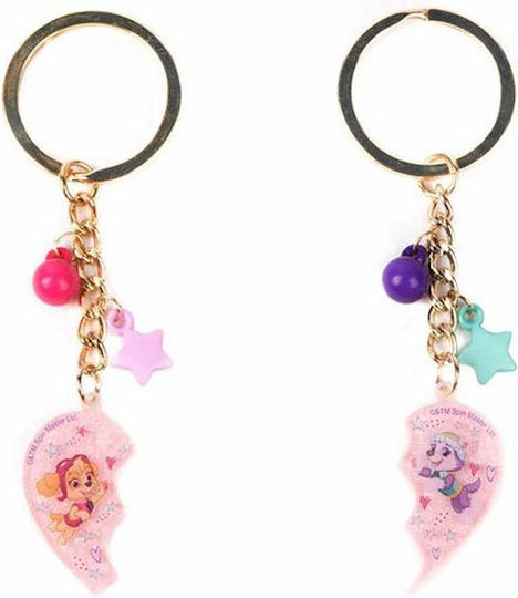 Children's Friendship Set Double Keychain Half Hearts Paw Patrol 2 Pieces