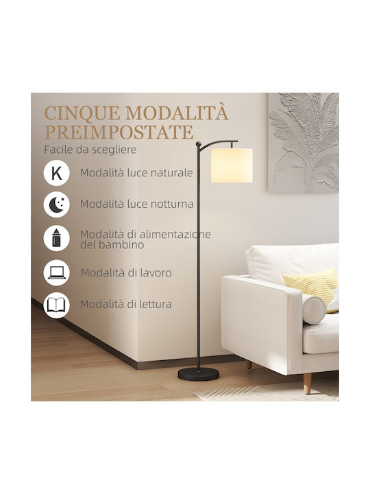 HomCom Floor Lamp with Socket for Bulb E27 Black