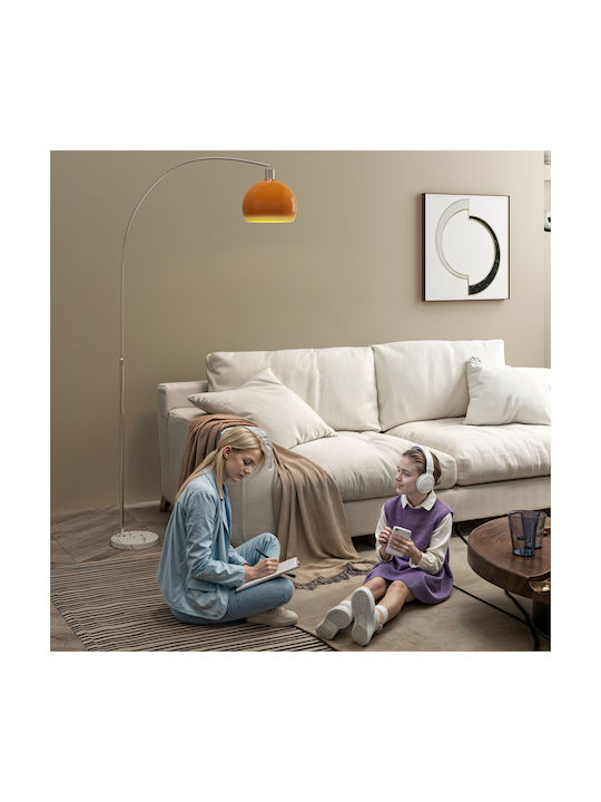 HomCom Stehleuchte H180xB90cm. mit Fassung für Lampe E27 Weiß