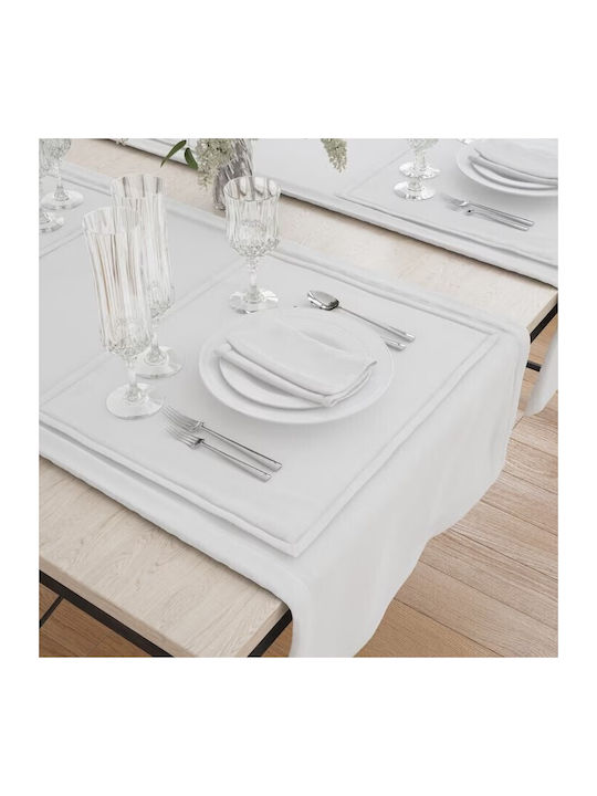 Kotonia Home Față de masă Din Bumbac Set Alb 45x145cm