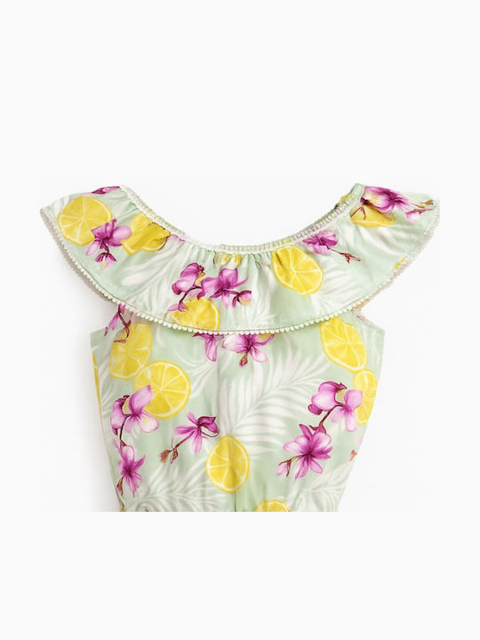 Evita Kids' Fabric Jumpsuit Shorts/Bermudas Green Lemon