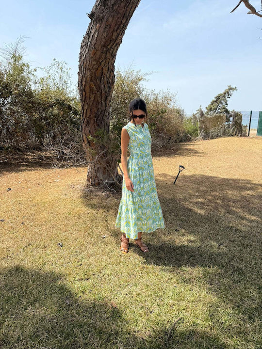 Sommer Midi Kleid Bay Leaf Mint