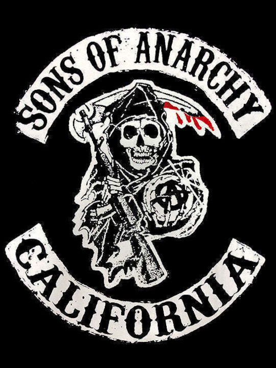 T-Shirt Universe T-shirt Sons of Anarchy Μαύρο Βαμβακερό