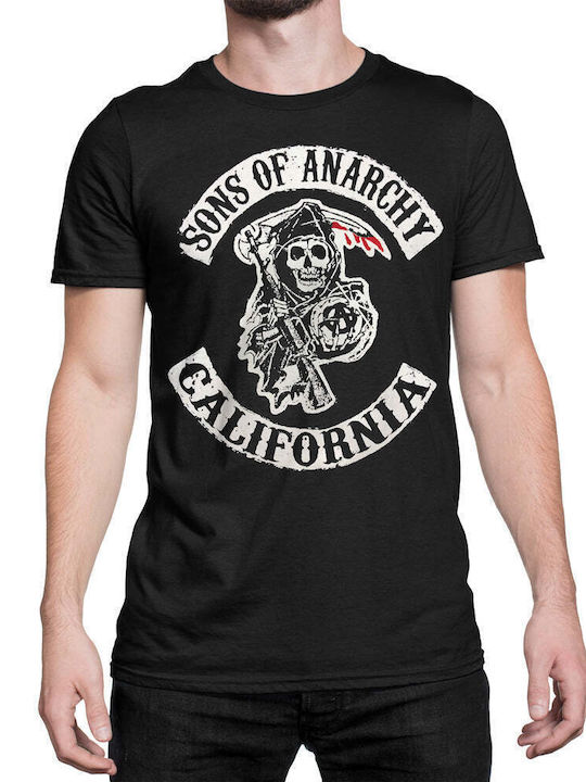 T-Shirt Universe T-shirt Sons of Anarchy Μαύρο Βαμβακερό