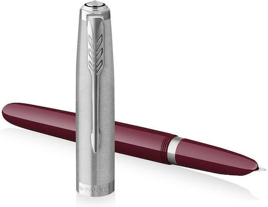 Parker 51 Core Fountain Pen Fine Burgundy with Burgundy Ink