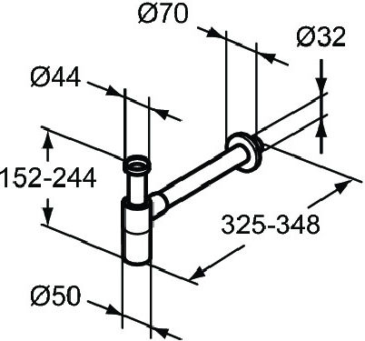 Ideal Standard Siphon Silber