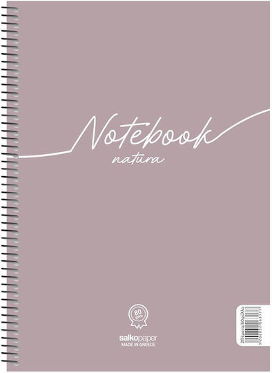 Salko Paper Spiral Notebook Ruled A4 3 Subjects Notebook Natura 1pcs