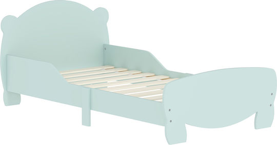 Pat pentru Copii Single Verde pentru Saltea 80x143.5cm
