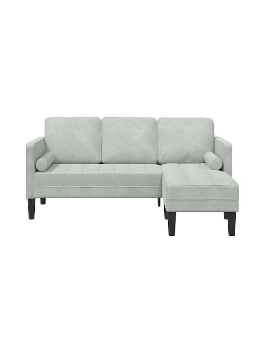 Colțar Canapea Gri Deschis Cu Perne Decorative 173x131x67cm