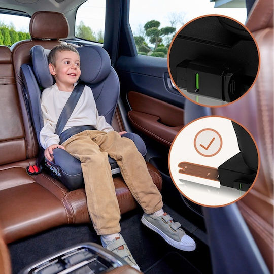 Lionelo Neal Scaun Auto pentru Copii High-back Booster i-Size cu Isofix Carbon negru