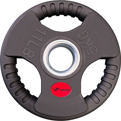 Viking Set of Plates Olympic Type Rubber 1 x 5kg Φ50mm with Handles