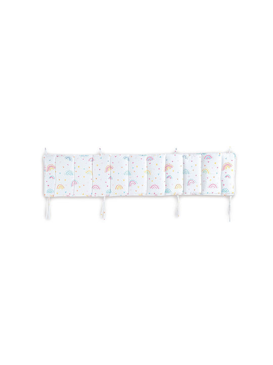 Rythmos Rainbow Multi Baby Sheet Cradle Cotton White 80x110cm