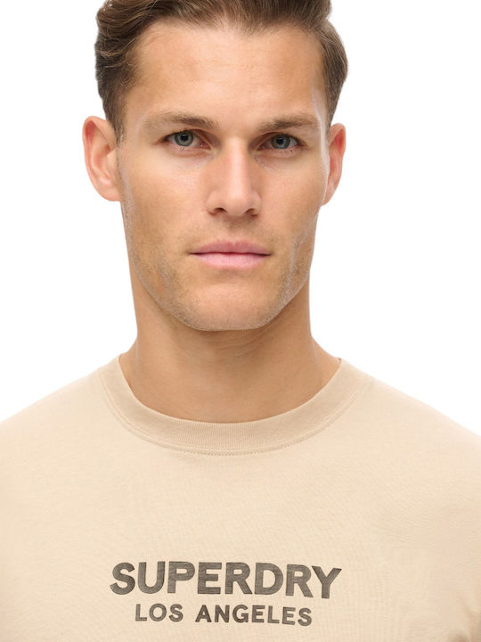 Sportliches Kurzarm T-Shirt Beige