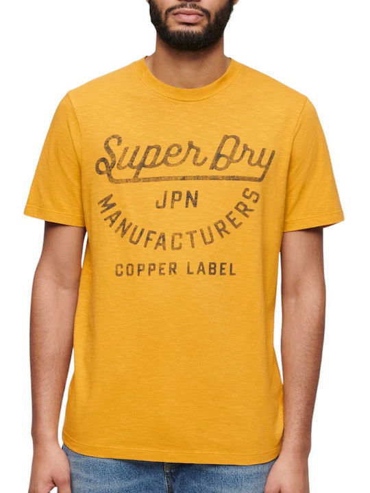 Ovin Cooper Label Script Tricou Galben