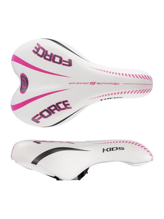 Force Free Kids White Bicycle Saddle Childhood