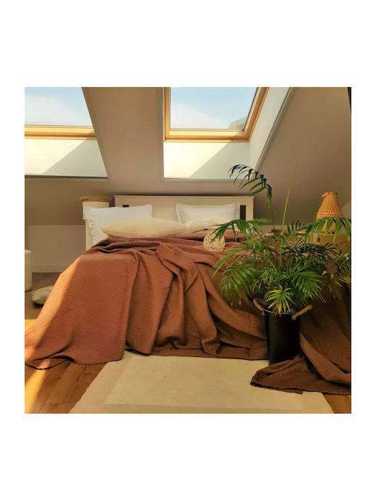 Kotonia Home Cuvertură Extra-dublu Bumbac Chocolate 220x240cm