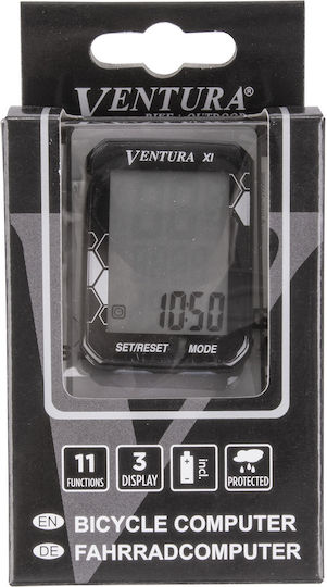 Ventura XI Verkabelter Fahrradcomputer mit 11 Funktionen