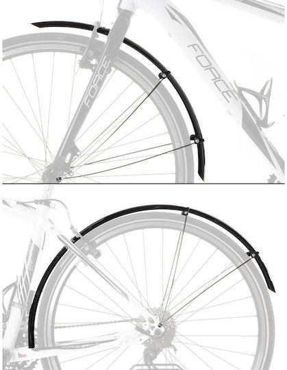 Force 89906 Set Aripioare Bicicletă 28'' cu brațe metalice