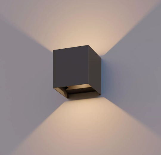 Calex Lumină de exterior montată pe perete LED IP54 7W cu Alb Cald Lumină Dublu Fascicul