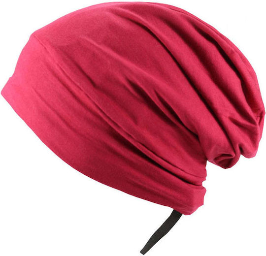 Bordeaux Red Satin Lined Sleep Cap Hair Protection