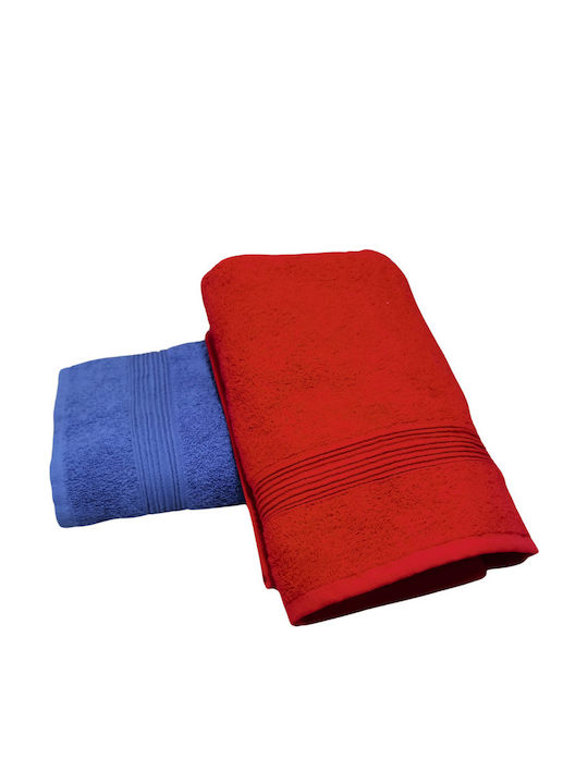 The Home Deco Factory Pânză De Față 50x90cm Roșu, Albastru 2 Bucăți Greutate 450gsm