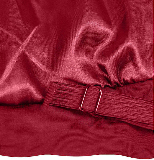 Bordeaux Red Satin Lined Sleep Cap Hair Protection