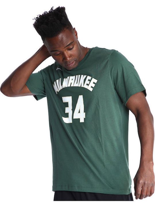 NBA Milwaukee Bucks Giannis Antetokounmpo Sportliches T-Shirt Grün