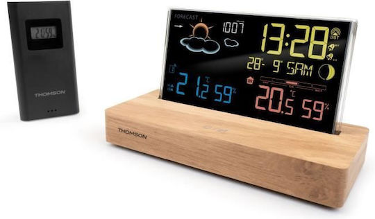Thomson Ceas De Masă Digital Din Lemn Cu Ceas Deșteptător Maro CT610