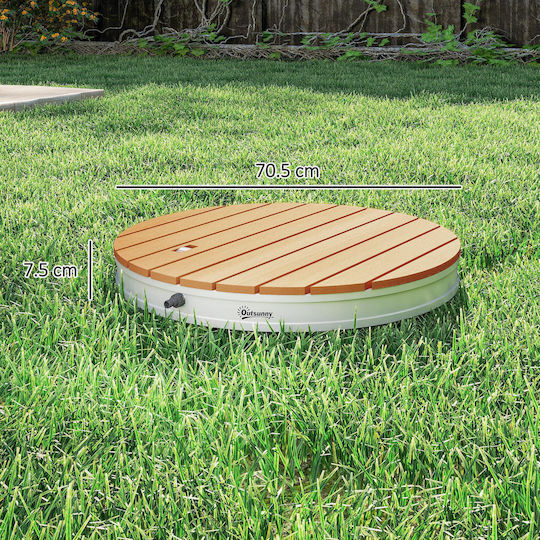 Outsunny Ντουζιέρα Πισίνας από Φυσικό Ξύλο 70.5x70.5εκ.
