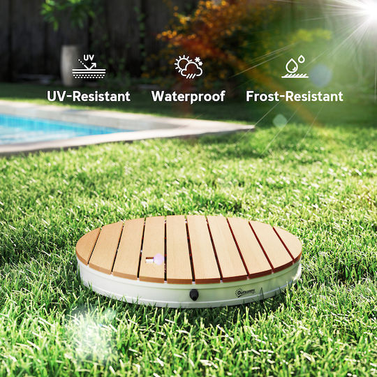 Outsunny Ντουζιέρα Πισίνας από Φυσικό Ξύλο 70.5x70.5εκ.